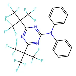 1,3,5-Triazine, 2-diphenylamino-4,6-bis(nonafluoro-tert-butyl)- structure