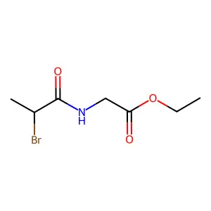 Ethyl (2-bromopropionamido)acetate structure