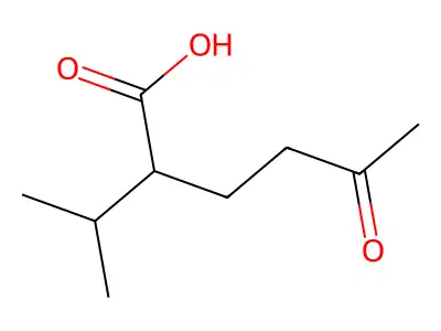 2-Isopropyl-5-oxohexanoic acid structure