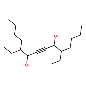 7-Tetradecyne-6,9-diol, 5,10-diethyl- structure