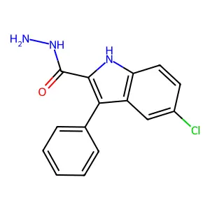 5-chloro-3-phenyl-1H-indole-2-carbohydrazide structure