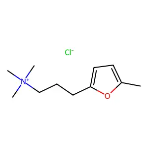 2-Furanpropylamine, N,N,5-trimethyl-, hydrochloride structure