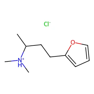 4-(Furan-2-yl)-N,N-dimethylbutan-2-amine--hydrogen chloride (1/1) structure