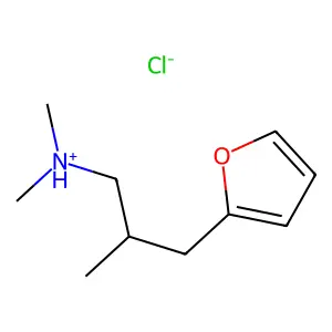 2-Furanpropylamine, N,N,beta-trimethyl-, hydrochloride structure