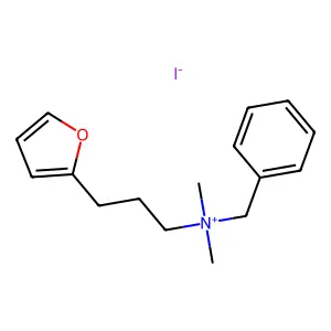 N-Benzyl-3-(furan-2-yl)-N,N-dimethylpropan-1-aminium iodide structure