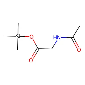 Trimethylsilyl (acetylamino)acetate structure