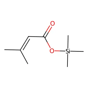 Crotonic acid, 3-methyl-, trimethylsilyl ester structure
