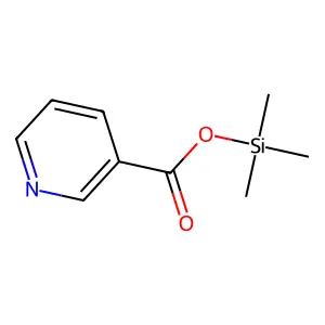 3-Pyridinecarboxylic acid, trimethylsilyl ester structure