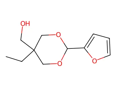 [5-Ethyl-2-(furan-2-yl)-1,3-dioxan-5-yl]methanol structure