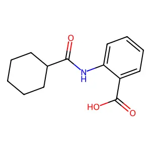 2-[(Cyclohexylcarbonyl)amino]benzoic acid structure