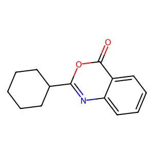 2-cyclohexyl-4H-3,1-benzoxazin-4-one structure