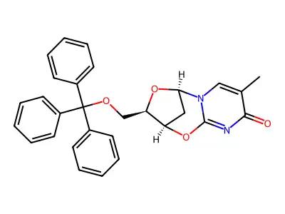 5-O-Trityl-2,3,-anhydrothymidine structure