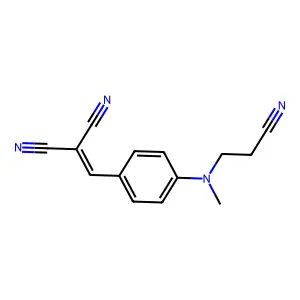 {4-[(2-cyanoethyl)(methyl)amino]benzylidene}propanedinitrile structure
