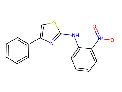N-(2-nitrophenyl)-4-phenyl-1,3-thiazol-2-amine structure