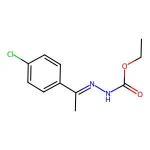 Hydrazinecarboxylic acid, [1-(4-chlorophenyl)ethylidene]-, ethyl ester structure