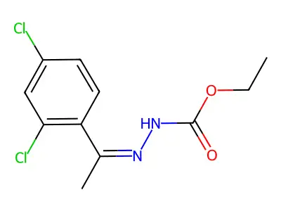 ethyl N-[1-(2,4-dichlorophenyl)ethylideneamino]carbamate structure