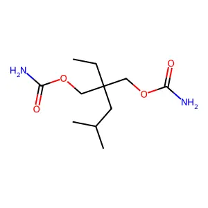 1,3-Propanediol, 2-ethyl-2-isobutyl-, dicarbamate structure