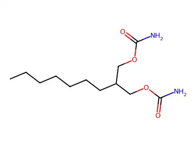2-庚基-1,3-丙二醇二氨基甲酸酯 structure