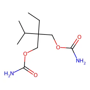 2-乙基-2-异丙基-1,3-丙二醇二氨基甲酸酯 structure