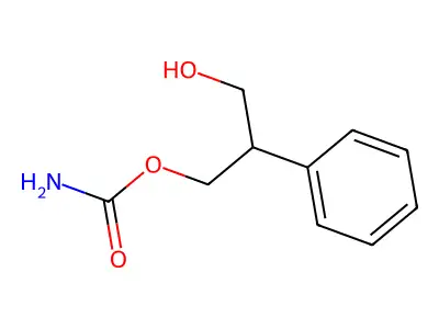 2-Phenyl-1,3-propanediol monocarbamate structure