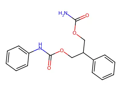 1,3-Propanediol, 2-phenyl-, carbamate carbanilate (ester) structure