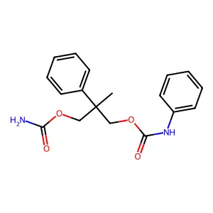 1,3-Propanediol, 2-methyl-2-phenyl-, carbamate, phenylcarbamate structure