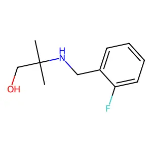 2-((2-Fluorobenzyl)amino)-2-methylpropan-1-ol structure