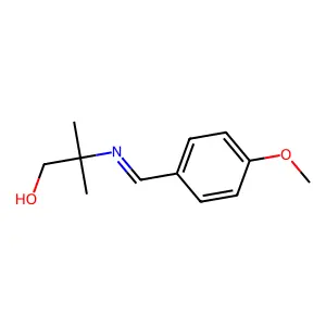 2-{(E)-[(4-Methoxyphenyl)methylidene]amino}-2-methylpropan-1-ol structure
