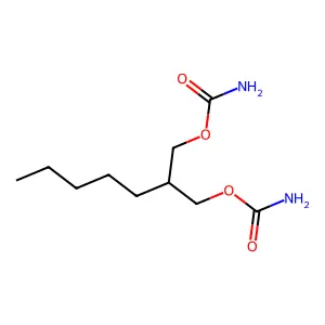 2-戊基-1,3-丙二醇二氨基甲酸酯 structure