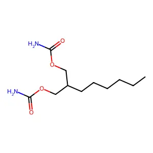 2-己基-1,3-丙二醇二氨基甲酸酯 structure
