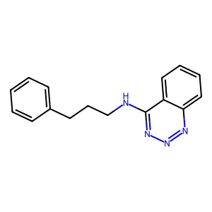 N-(3-phenylpropyl)-1,2,3-benzotriazin-4-amine structure