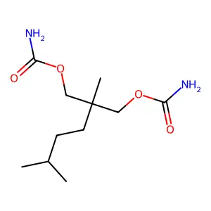 1,3-Propanediol, 2-methyl-2-(3-methylbutyl)-, dicarbamate structure