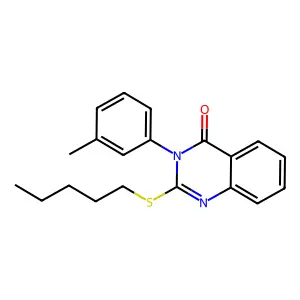 3-(3-Methylphenyl)-2-pentylsulfanylquinazolin-4-one structure