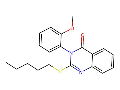 3-(2-Methoxyphenyl)-2-pentylsulfanylquinazolin-4-one structure