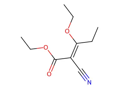 Ethyl 2-cyano-3-ethoxypent-2-enoate structure
