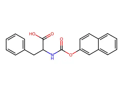 N-((2-Naphthyloxy)carbonyl)-3-phenyl-DL-alanine structure