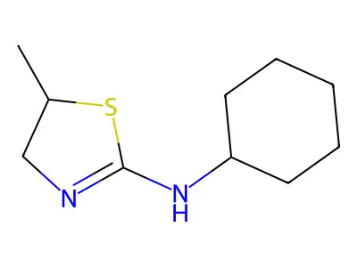 N-Cyclohexyl-4,5-dihydro-5-methyl-2-thiazolamine structure