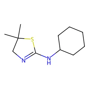 N-cyclohexyl-5,5-dimethyl-4,5-dihydro-1,3-thiazol-2-amine structure