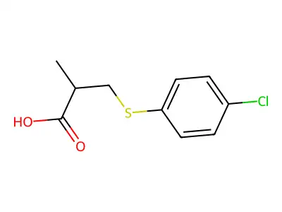 3-[(4-Chlorophenyl)thio]-2-methylpropanoic acid structure