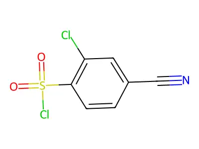 2-Chloro-4-cyanobenzene-1-sulfonyl chloride structure