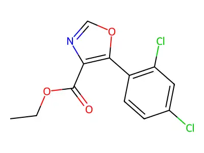 Ethyl 5-(2,4-dichlorophenyl)oxazole-4-carboxylate structure
