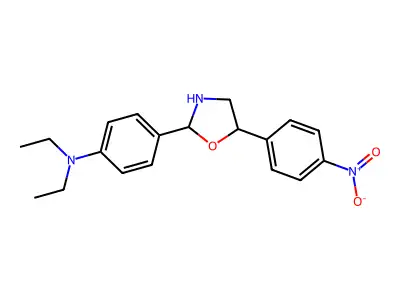 Diethyl-{4-[5-(4-nitro-phenyl)-oxazolidin-2-yl]-phenyl}-amine structure
