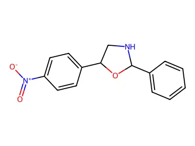 5-(4-Nitrophenyl)-2-phenyl-1,3-oxazolidine structure