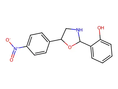 2-[5-(4-Nitrophenyl)-1,3-oxazolidin-2-yl]phenol structure