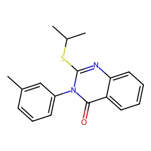 3-(3-Methylphenyl)-2-propan-2-ylsulfanylquinazolin-4-one structure