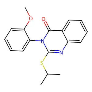 3-(2-Methoxyphenyl)-2-propan-2-ylsulfanylquinazolin-4-one structure