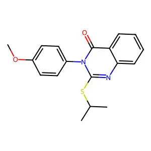 3-(4-Methoxyphenyl)-2-propan-2-ylsulfanylquinazolin-4-one structure