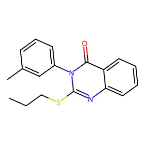3-(3-methylphenyl)-2-(propylsulfanyl)-4(3H)-quinazolinone structure