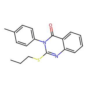 3-(4-methylphenyl)-2-(propylsulfanyl)quinazolin-4(3H)-one structure