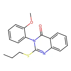 3-(2-Methoxyphenyl)-2-propylsulfanylquinazolin-4-one structure